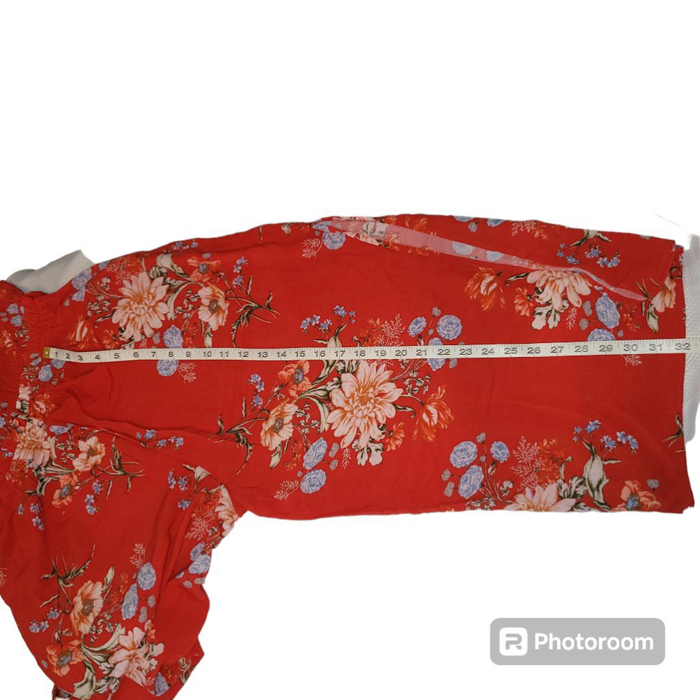 Women's American Eagle Floral Jumpsuit Size M Red - Picture 8 of 10